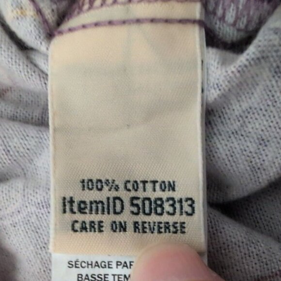 LL Bean Cat Lover Flannel Pajama Pants Womens Size Medium Purple Drawstring - Picture 5 of 8